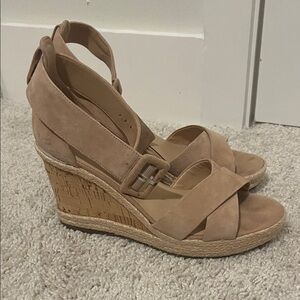 Franco Sarto Tan Wedge Sandals
